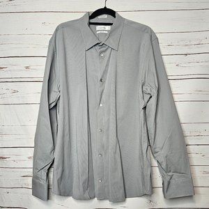 Calvin Klein Modern Fit Gray Button Down Shirt